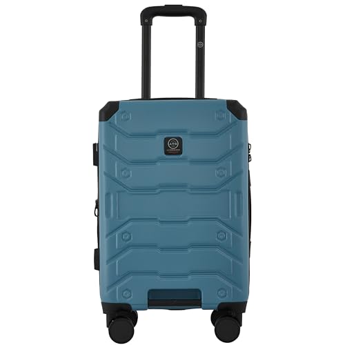 Wrangler ATG Trailway Expandable Hardside Luggage, Storm Blue, 22" Carry-On - color: Storm Blue