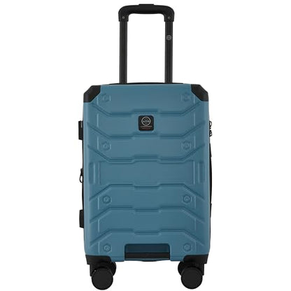 Wrangler ATG Trailway Expandable Hardside Luggage, Storm Blue, 22" Carry-On - color: Storm Blue