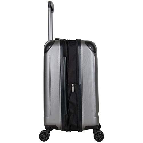 Kenneth Cole Reaction Flying Axis 20" Hardside Expandable 8-Wheel Spinner Carry-On Suitcase, Silver - color: Silver, size: 20-Inch Carry On