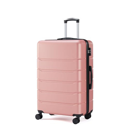 Simple Deluxe 20 Inch Hardside Carry On Luggage, Suitcase with Double Spinner Wheels & TSA Lock, Hard Shell Suitcase, Expandable Rolling Lightweight Luggage, Pink - color: Pink, size: 20 inch