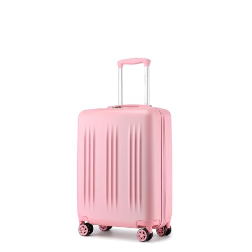 Kono Carry On Luggage 22x14x9 Airline Approved 20 Inch Expandable, Pink - color: Pink, size: 20"