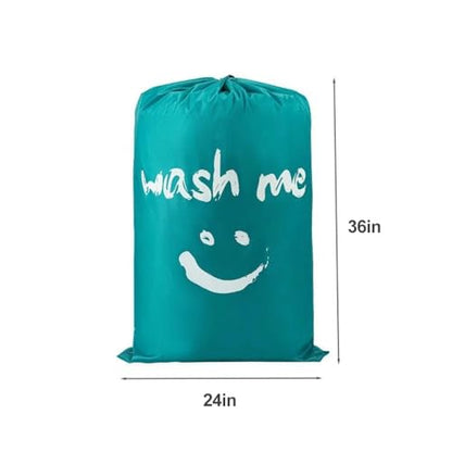 Travel Laundry Bag, Extra Large Dirty Clothes Organizer for Travel - color: Blue
