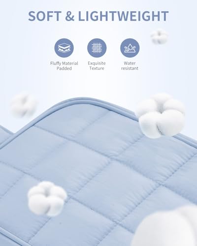 Narwey Quilted Travel Toiletry Bag for Women, Bathroom, Medicine Bag - color: Y-Blue
