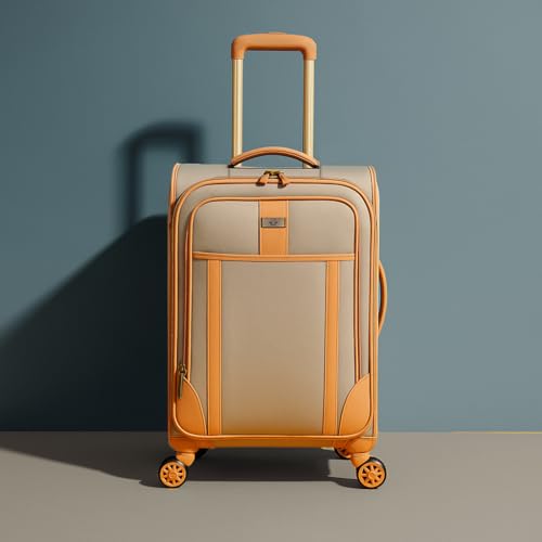 Dockers Seahorse Softside Expandable 8-Wheel Spinner Travel Carry On Luggage, 20-Inch, New British Khaki - color: New British Khaki, size: 20-Inch Carry On