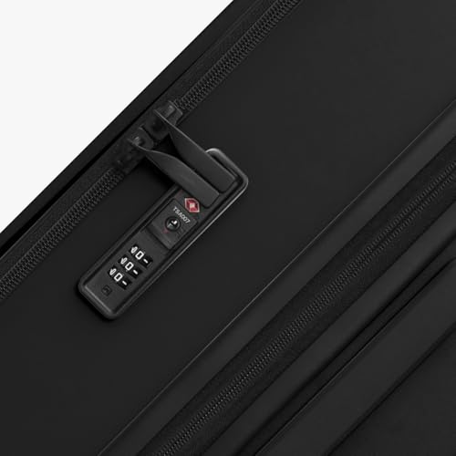 LEVEL8 Top Opening Carry on Luggage, 20 Inch Wide Handle Suitcase, Black - color: Black, size: 20Inch