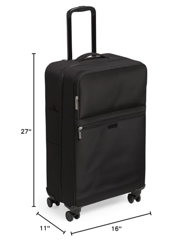 Vera Bradley Women's Softside Rolling Suitcase Luggage, Black, 27" Check In - color: Black, size: 27" Check In