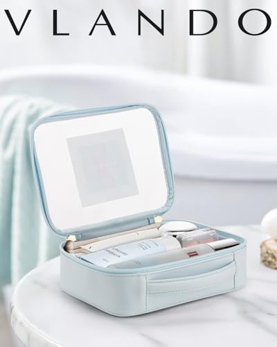 VLANDO Clear Travel Makeup Bag,Toiletry Bag for Women Girl,Blue - color: Large-Clear blue