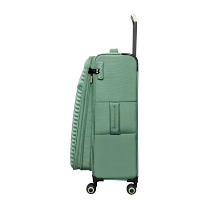 It Luggage Circulator 22" Softside Carry-On 8 Wheel Expandable Spinner, Hedge Green - color: Hedge Green