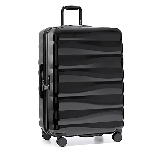 Traveler's Choice Edinburgh II Hardside Spinner Luggage, TSA Lock, Black, 29" Large - color: Black, size: 29" Large