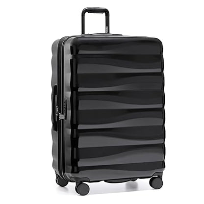 Traveler's Choice Edinburgh II Hardside Spinner Luggage, TSA Lock, Black, 29" Large - color: Black, size: 29" Large