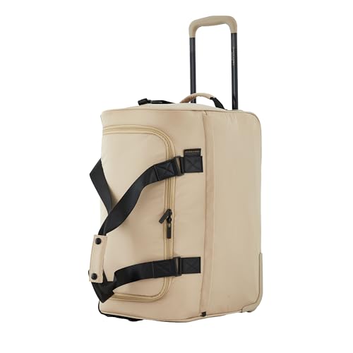 Scotch & Soda Amsterdam Travel Duffel Bag, Travertine, 21-Inch Rolling - color: Travertine, size: 21-Inch