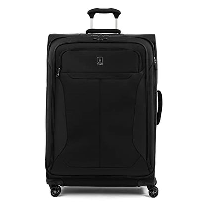 Travelpro Tourlite Softside 29" Expandable Luggage with 4 Spinner Wheels, Lightweight Suitcase, Checked Large, Black - color: Black, size: Checked-Large 29-Inch