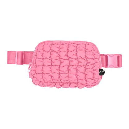 Belt Bag - Quilted Puffer - Pink - color: Quilted Puffer - Pink