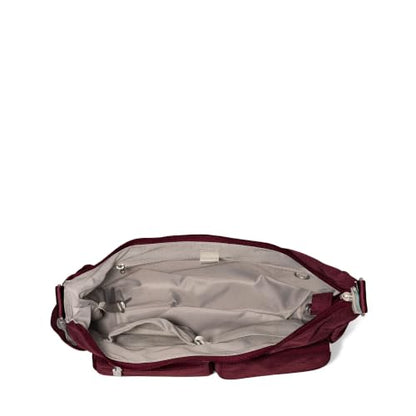 Baggallini Modern Everywhere Crossbody Bag for Women 11x9x4.5 Rfid Hobo Bag - color: Jam
