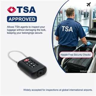 TSA Locks for Luggage, Small Padlock Combination, Luggage Locks TSA Approved, Combo Padlock with Code, for Suitcase, Gym Locker, Gun Case, Travel Backpack, Bag Zipper, Box (Black+Black) - color: Black+Black