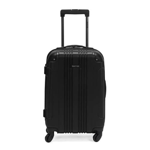 Kenneth Cole REACTION Out of Bounds Lightweight Hardshell 4-Wheel Spinner Luggage, Midnight Black, 20-Inch Carry On - color: Midnight Black, size: 20-Inch Carry On