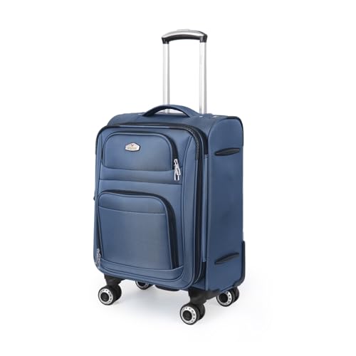 20'' Carry on Luggage,Softside Suitcase,Expandable 15% - color: Blue, size: Carry-On 20-Inch