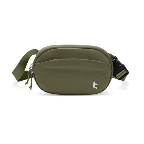 tomtoc Belt Bag with RFID Blocking, Cross Body Fanny Pack for Women Men, Sling Waist Bags with Adjustable Strap for Travel Walk - color: Green