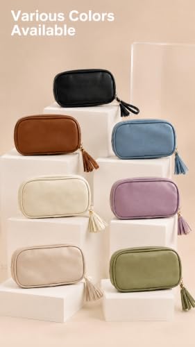 Lolalet Travel Jewelry Case Organizer, Ultra-Slim Soft Pouch -Dustyblue - color: Dustyblue