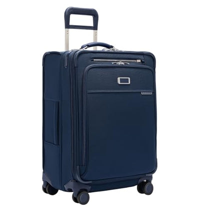 Briggs & Riley Baseline Compact Checked 24 Inch Softside Luggage, Navy - color: Navy, size: 24" Checked