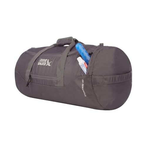Eddie Bauer Stowaway Packable Duffel Bag, 45L, Dark Smoke - color: Dark Smoke