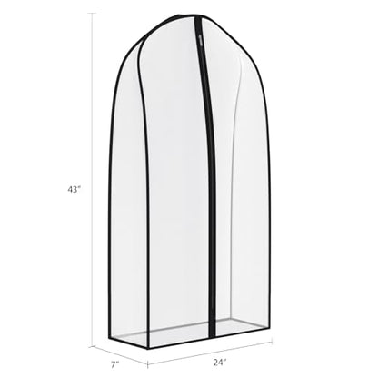 Zilink Garment Bags for Leather Coat Suit Bags for Closet Storage 43 in - size: 43"-4pcs