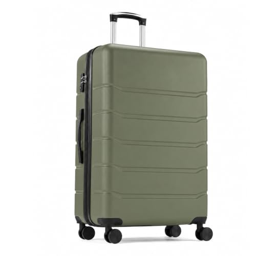 Simple Deluxe 24 Inch Hardside Carry On Luggage with Spinner Wheels - color: Olive Green, size: 24 inch