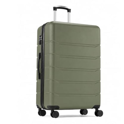 Simple Deluxe 24 Inch Hardside Carry On Luggage with Spinner Wheels - color: Olive Green, size: 24 inch