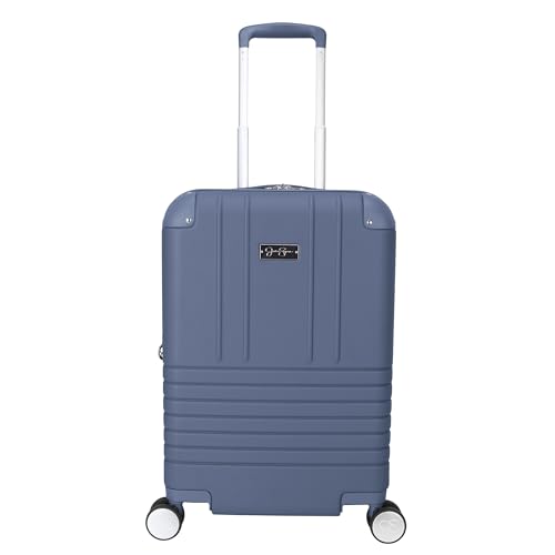 Jessica Simpson Countryside 2-Piece Set (21" & 30") Expandable 8-Wheel Spinner Large Checked Luggage Suitcase, Oceanview - color: Oceanview, size: 2-Piece Set