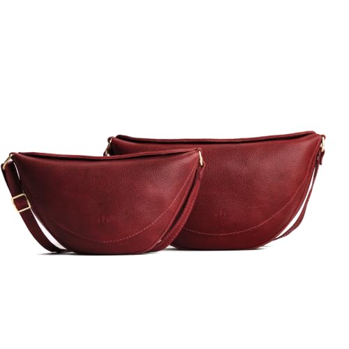 Portland Leather Goods Koala Sling Bag - Adjustable Full-Grain Leather - color: Chili Red, size: Small