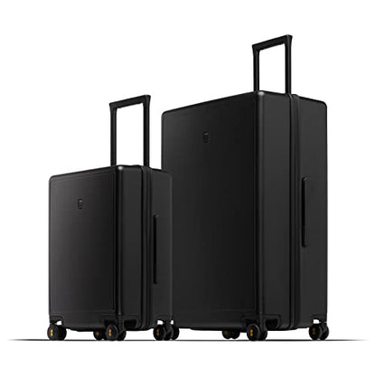 LEVEL8 Elegance Matte Luggage Set, 20 Inch Carry-on Luggage, 28“ Large Suitcase Lightweight Hardside Suitcases with Wheels,Tsa Lock,2-Piece Set(20/28), Black - color: Black, size: 20/28-Inch