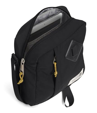 THE NORTH FACE Berkeley Crossbody Bag | Adjustable Strap, Water-repellent Finish, Internal Divider & External Pocket - color: Tnf Black/Mineral Gold-npf