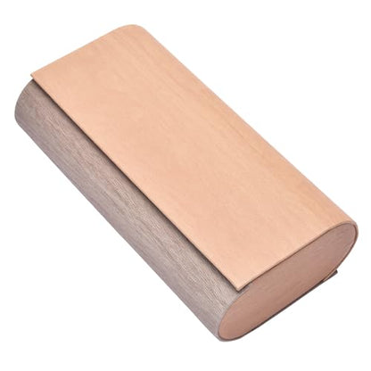 Philley Dual Glasses Case 2-in-1 Double Eyeglasses case - color: Wood Grain (Coffee + Brown)
