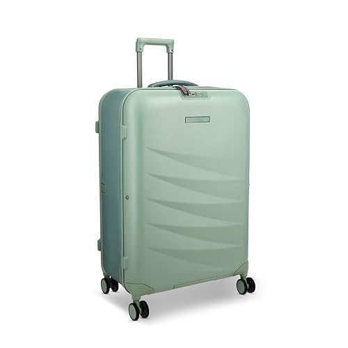 ROLLINK Foldable Mono Large Checked Suitcase 29” – Hardshell Luggage, Double Spinner Wheels, TSA Lock, Lightweight & Durable Travel Case – Scratch, Water & Impact Resistant (Hedge Green) - color: Hedge Green, size: Large Checked