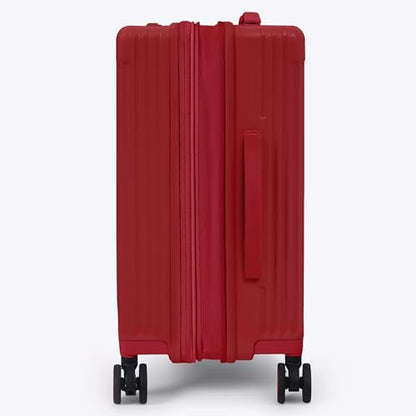 Nobl Travel Carry on Expandable Luggage, Aluminum Frame Hard Shell Suitcase | Airline Approved 22.5"x14.2"x9.8", 360° Spinner Wheels, TSA Locks, USB Charging, Cup & Phone Holder, Cherry Red - color: Cherry Red