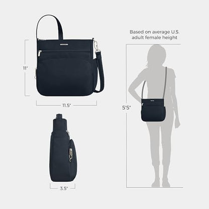 Travelon Anti-Theft Classic North/South Crossbody Bag - color: Midnight