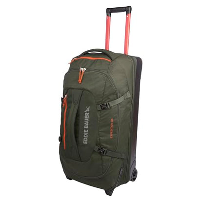 Eddie Bauer Expedition Rolling Duffel Bag with Wheels - Dark Thyme, 30" - color: Dark Thyme, size: 30" (Check-In)