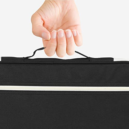 Document Organizer Bag, 13.8x9.8in A4 File Folder Carrying Case (Black) - color: Black