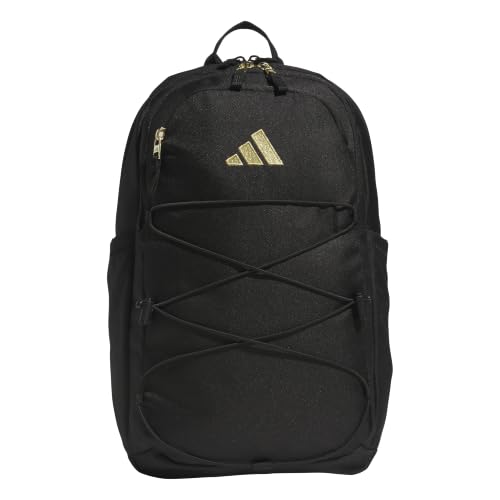 adidas Amplifier School Backpack 27L - color: Black/Gold Metallic/Bungee