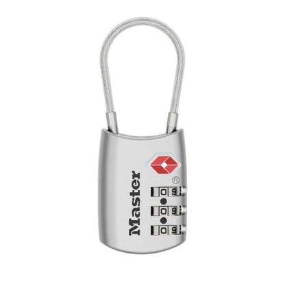 Master Lock TSA Approved Combination Luggage Lock, Silver, 4688SLVEC - color: Silver, size: 1 Pack
