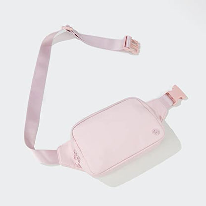 Pander Belt Bag Large 2L, Nylon Fanny Pack Purse for Women and Men with Adjustable Strap - color: Pink