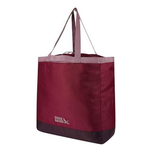 Eddie Bauer Stowaway Packable Tote Bag - color: Port Red