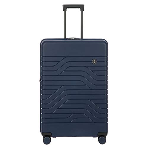 Bric's B|Y Ulisse Checked Luggage with Spinner Wheels – Expandable Lightweighted Hard Shell Suitcase, TSA Combination Lock - Removeable Wash Bag Included - 30 Inch, Ocean Blue - color: Ocean Blue, size: Checked-large