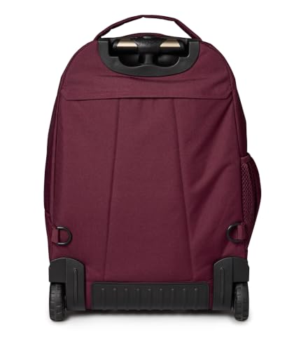 JanSport 36L Driver 8 Backpack – Large Rolling Bag, Cherry Lacquer - color: Cherry Lacquer