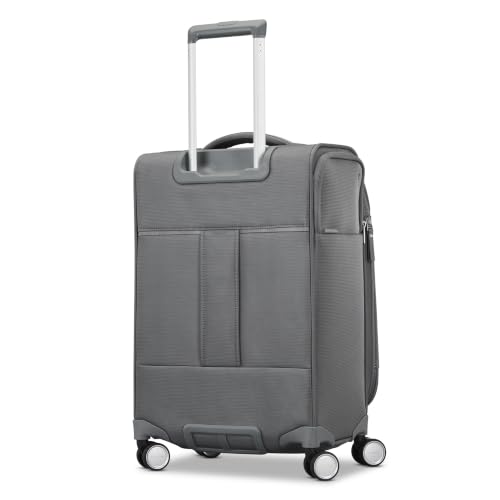 Samsonite Soft-Sided 2-PC: 20/29” (Carry-on & Large Checked) Lightweight Expandable PortLift Luggage Set: Durable, Four Spinner Wheels, Adjustable Handle, TSA Lock, 2 Front & Side Pocket- Steel Grey - color: Steel Grey, size: 2-Piece (20"/29")