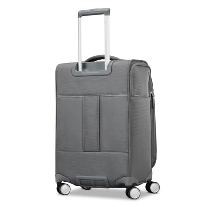 Samsonite Soft-Sided 2-PC: 20/29” (Carry-on & Large Checked) Lightweight Expandable PortLift Luggage Set: Durable, Four Spinner Wheels, Adjustable Handle, TSA Lock, 2 Front & Side Pocket- Steel Grey - color: Steel Grey, size: 2-Piece (20"/29")