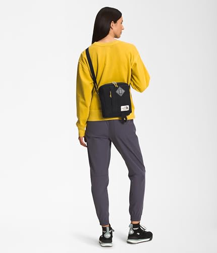 THE NORTH FACE Berkeley Crossbody Bag | Adjustable Strap, Water-repellent Finish, Internal Divider & External Pocket - color: Tnf Black/Mineral Gold-npf