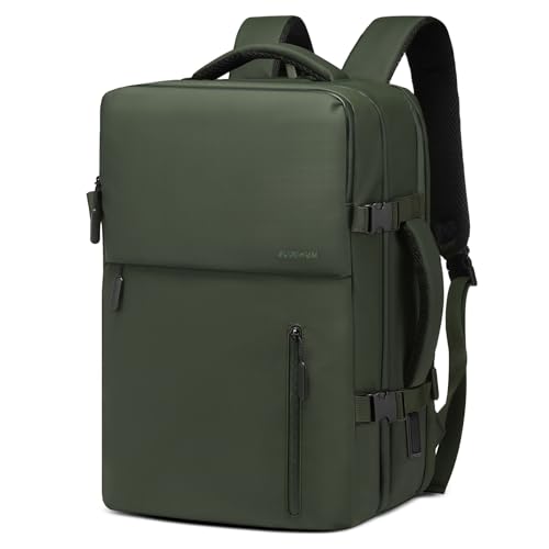 30L Lay Flat Travel Backpack for 16 Inch Laptop Carry On Green - color: Green