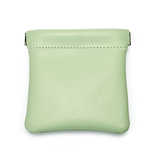 Green PU Leather Jewelry Travel Pouch Multi-Use Gift Storage Bag - color: Green, size: 4.21"x4.33"