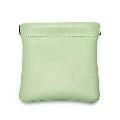 Green PU Leather Jewelry Travel Pouch Multi-Use Gift Storage Bag - color: Green, size: 4.21"x4.33"